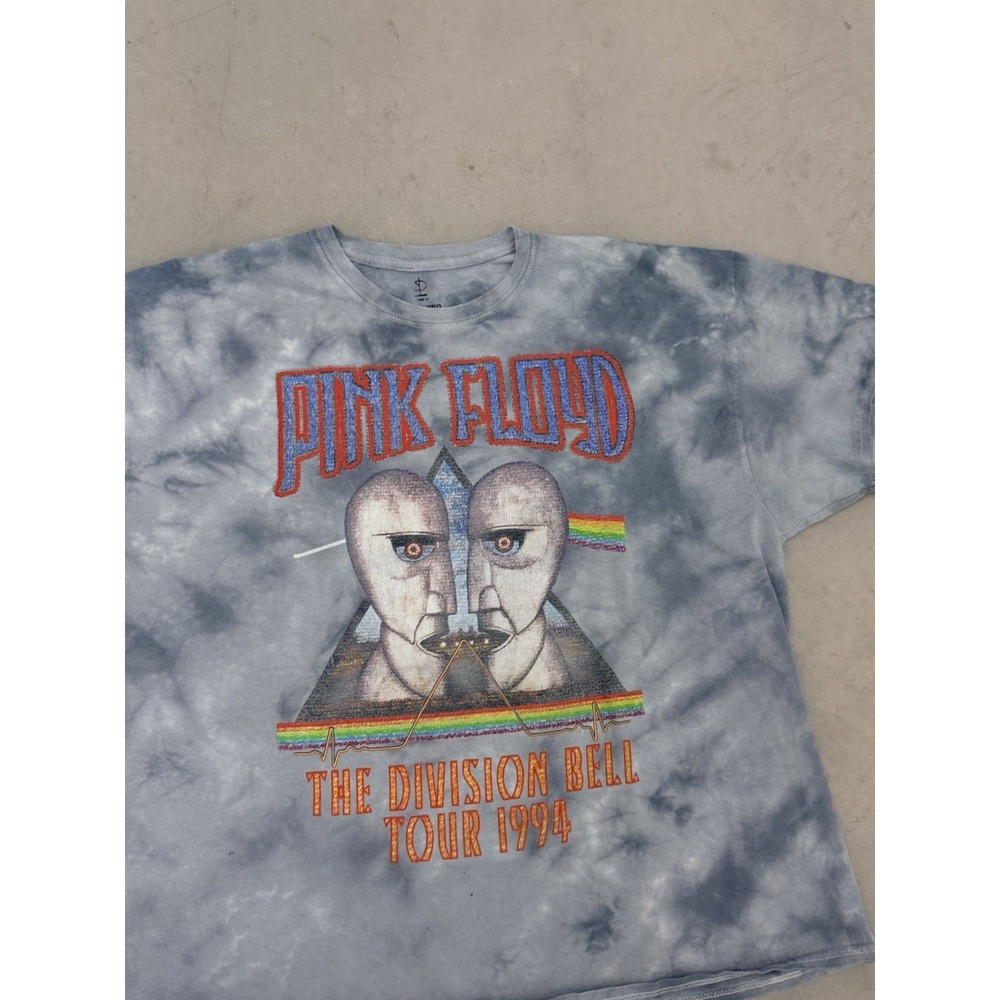 Pink Floyd The Division Bell Tour 1994 T Shirt 2XL Tie Dye Gray Rock Band Modern - Picture 2 of 6